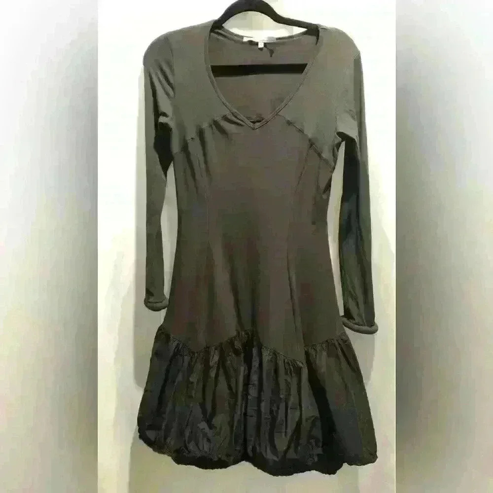 Womens SUN LIGHT Brown/ Maroon Long Sleeve Stretchy Dress Size 1